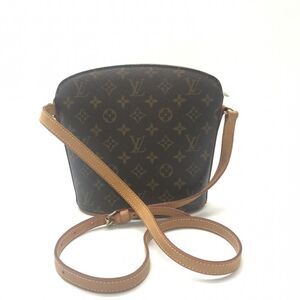 Louis Vuitton Druot Monogram Shoulder Bag Brown Diagonal Bag